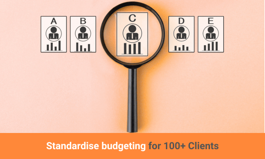standardise budgeting for 100+ clients xlreporting